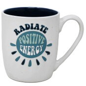 Wholesale - 18oz SPECKLE BLUE POSITIVE ENERGY MUG, UPC: 840104921142